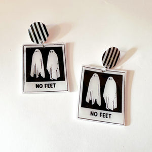 No Feet Ghost Polaroid Beetlejuice Dangles