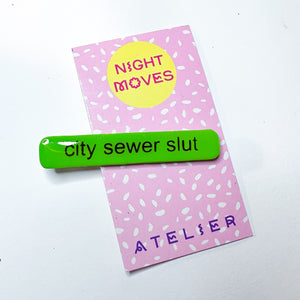 City Sewer Sl*t Clay Hair Clip