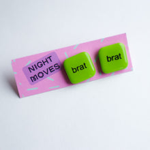 Load image into Gallery viewer, Brat Album Mini Square Stud Earrings
