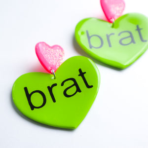 Brat Heart Dangles