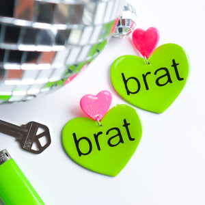 Brat Heart Dangles