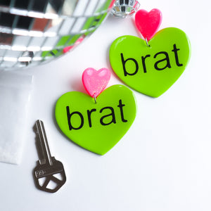 Brat Heart Dangles