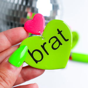 Brat Heart Dangles