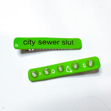 Load image into Gallery viewer, City Sewer Sl*t Clay Hair Clip
