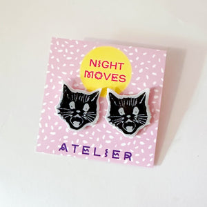 Black Cat Studs