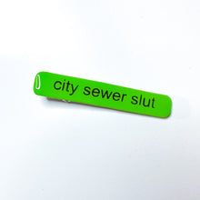 Load image into Gallery viewer, City Sewer Sl*t Clay Hair Clip
