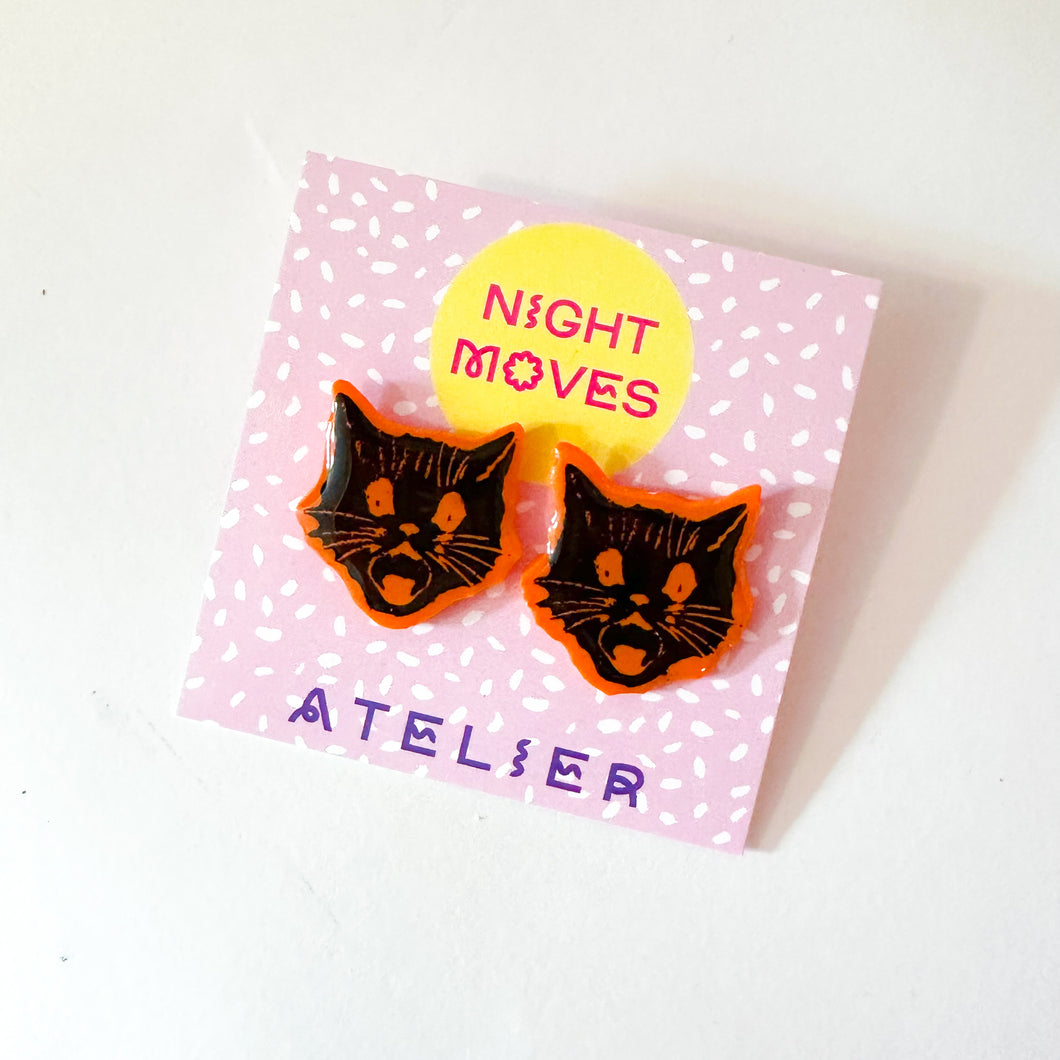 Black Cat Studs