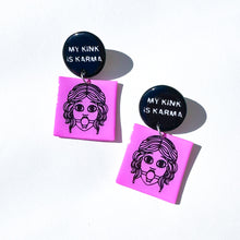 Load image into Gallery viewer, My Kink Is Karma Chappell Roan Bondage Dangle Earrings
