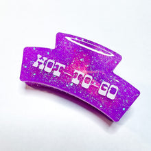 Load image into Gallery viewer, HOT-TO-GO Purple Glitter Resin Half Claw Clip
