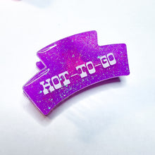 Load image into Gallery viewer, HOT-TO-GO Purple Glitter Resin Half Claw Clip
