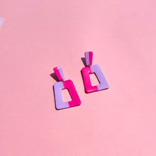 Load image into Gallery viewer, Pussycat Duo-Toned Dangle Earrings
