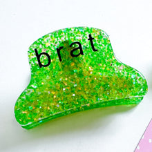 Load image into Gallery viewer, Brat Green Glitter Claw Clip
