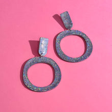 Load image into Gallery viewer, Disco Barbie Hoop Dangle Earrings
