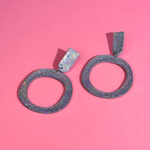 Load image into Gallery viewer, Disco Barbie Hoop Dangle Earrings
