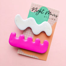 Load image into Gallery viewer, Bright Babe Squiggles Hair Barrette Set
