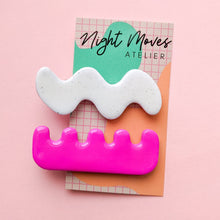 Load image into Gallery viewer, Bright Babe Squiggles Hair Barrette Set
