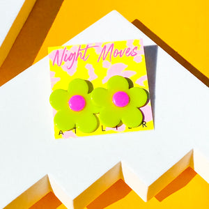 Daisy Studs in ‘Lime Babe’